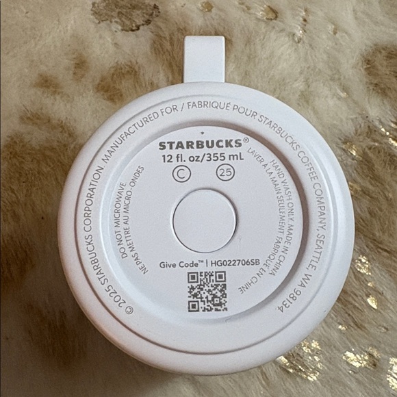 NEW 2025 Starbucks X Roller Rabbit 12oz Stainless Steel Travel Holiday Cup - Picture 3 of 3